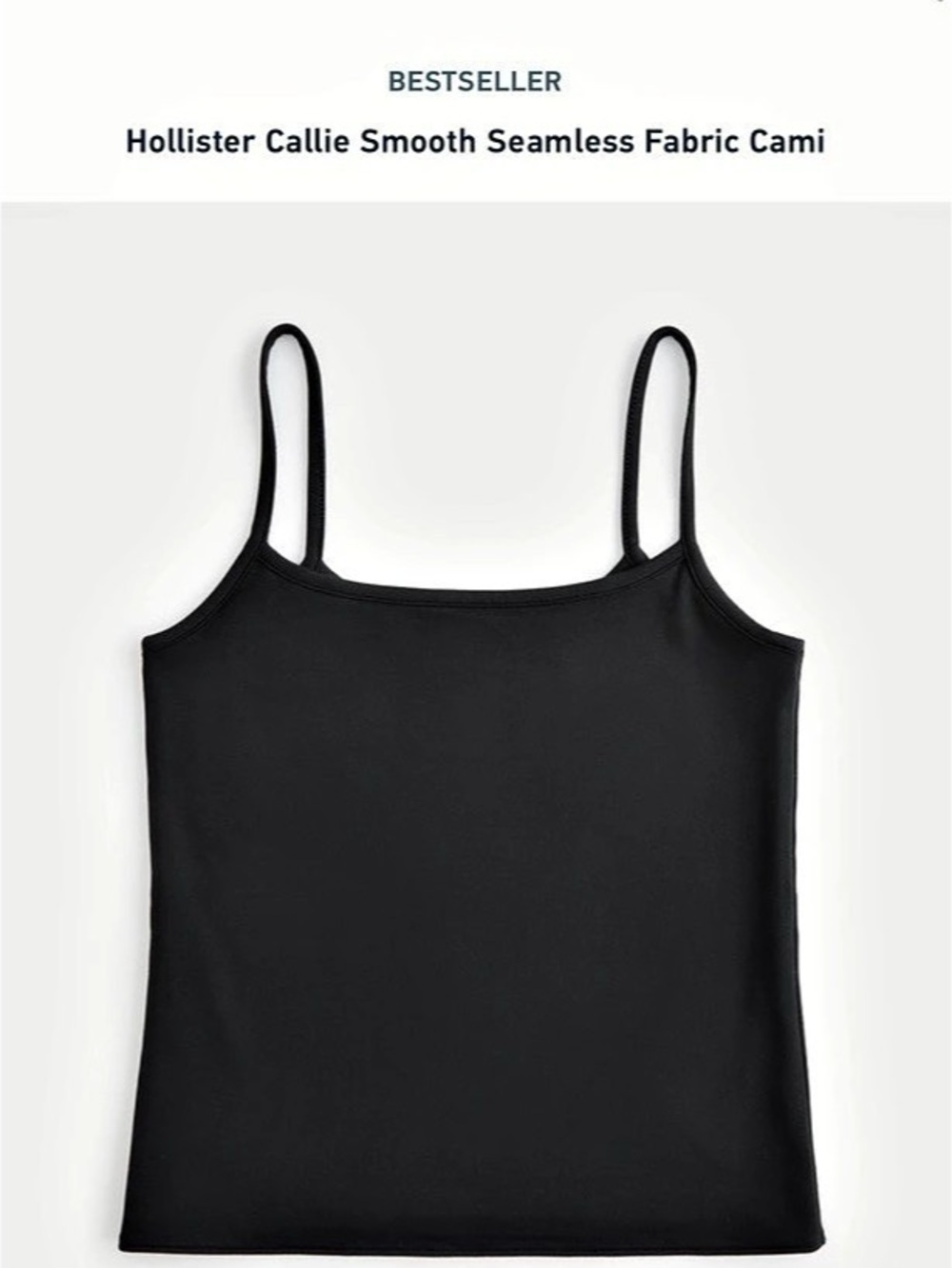 Hollister Callie Smooth Seamless Fabric Cami Black